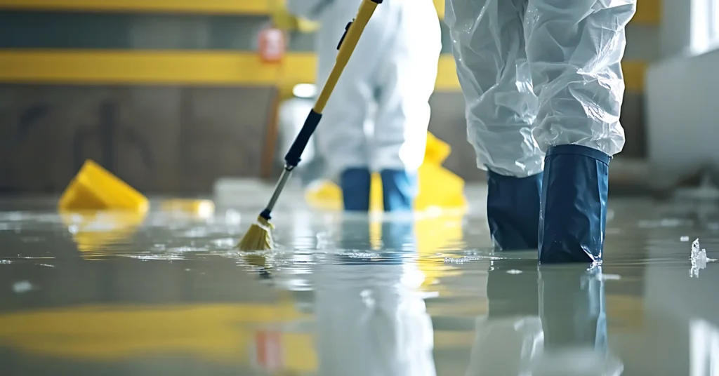 sewage backup cleanup