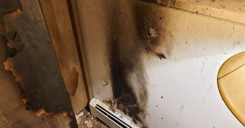 how to clean walls after fire damage